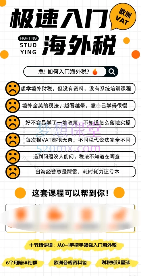 图片[4]跨境课程-外贸教程-精品网课-电商运营小红书国际税Elaine丨从0到1入门跨境电商财税，欧洲VAT、美国sales tax跨境课程-外贸教程-精品网课-电商运营课库课堂