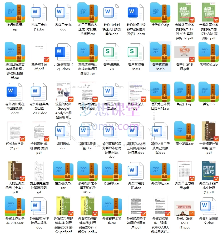 图片[3]跨境课程-外贸教程-精品网课-电商运营外贸宝典 | 300+份外贸干货资料包：从新手到高手一站式解决方案（含开发信/客户谈判/单证/流程/口语）​跨境课程-外贸教程-精品网课-电商运营课库课堂