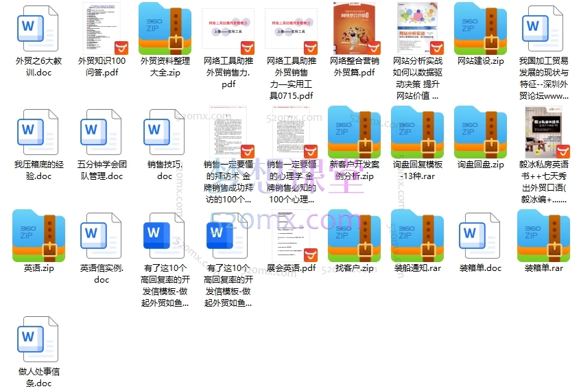 图片[5]跨境课程-外贸教程-精品网课-电商运营外贸宝典 | 300+份外贸干货资料包：从新手到高手一站式解决方案（含开发信/客户谈判/单证/流程/口语）​跨境课程-外贸教程-精品网课-电商运营课库课堂