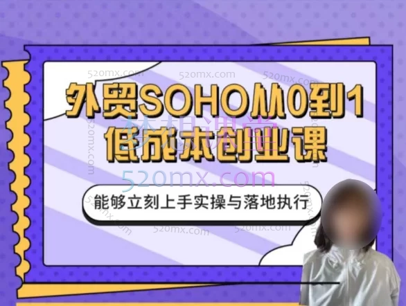 小花学姐外贸SOHO从0到1低成本创业课，能够立刻上手实操与落地执行跨境课程-外贸教程-精品网课-电商运营课库课堂