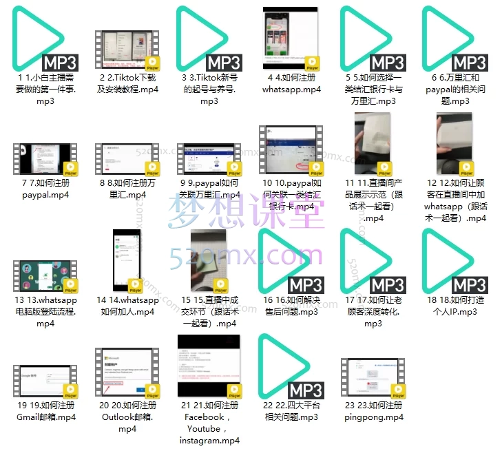 图片[3]跨境课程-外贸教程-精品网课-电商运营李李跨境电商：TikTok 直播运营 + 多平台账号注册 + PayPal 万里汇实操教程跨境课程-外贸教程-精品网课-电商运营课库课堂