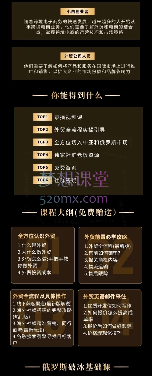 图片[5]跨境课程-外贸教程-精品网课-电商运营李老师开发俄罗斯和中亚B端市场新玩法跨境课程-外贸教程-精品网课-电商运营课库课堂