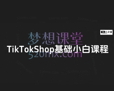 梨电商TikTokShop 基础小白课程跨境课程-外贸教程-精品网课-电商运营课库课堂