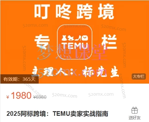 2025阿标跨境：TEMU卖家实战，从0到1高效出单跨境课程-外贸教程-精品网课-电商运营课库课堂