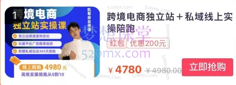 阿熔跨境电商独立站＋私域线上实操陪跨境课程-外贸教程-精品网课-电商运营课库课堂