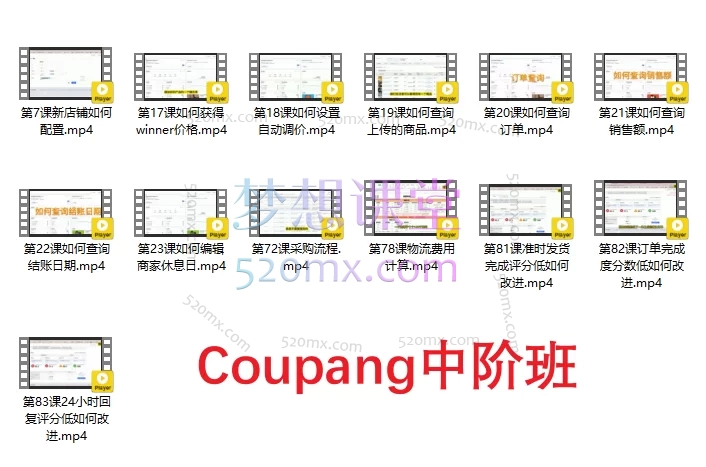 图片[3]跨境课程-外贸教程-精品网课-电商运营博迅跨境（“酷胖”“库庞”）Coupang中、高阶班，从店铺管理到爆款打造 | 酷澎卖家必修跨境课程-外贸教程-精品网课-电商运营课库课堂
