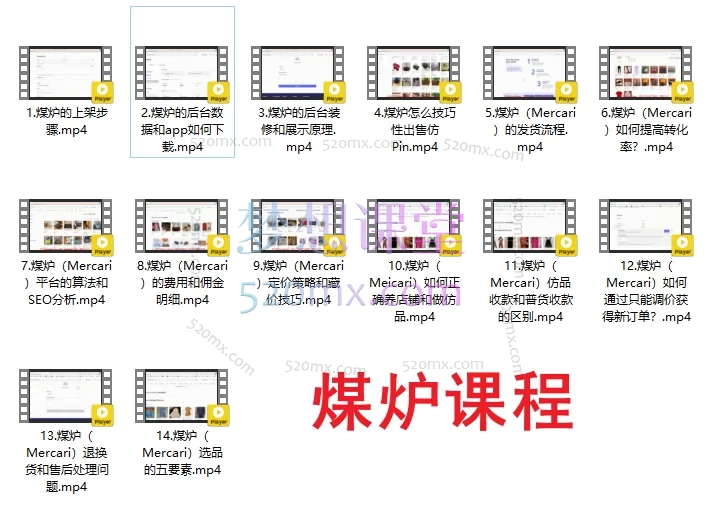 图片[5]跨境课程-外贸教程-精品网课-电商运营Mercari（煤炉）美国二手咸鱼实战运营全攻略：上架发货、算法SEO、高效仿品选品跨境课程-外贸教程-精品网课-电商运营课库课堂