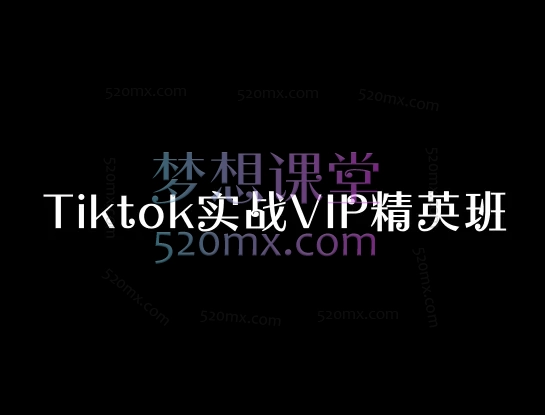 Tiktok实战VIP精英班，掌握全链路运营与跨境电商变现跨境课程-外贸教程-精品网课-电商运营课库课堂