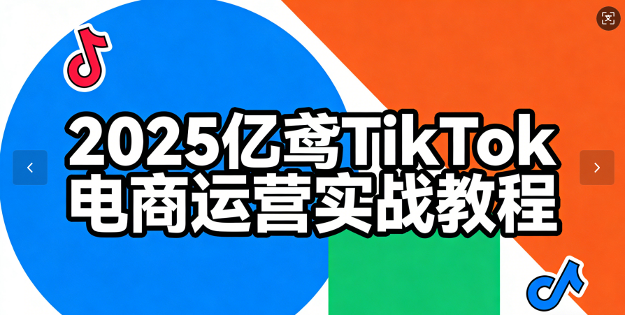 2025 亿鸢 TikTok 电商运营实战教程 – 全链路开店运营变现指南跨境课程-外贸教程-精品网课-电商运营课库课堂