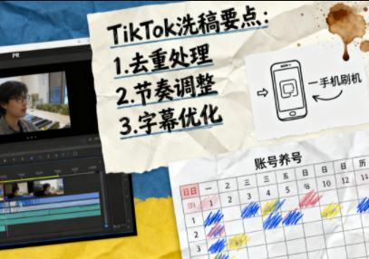 2025TikTok/PR 洗稿剪辑全流程课 - 素材获取到运营发布实战指南跨境课程-外贸教程-精品网课-电商运营课库课堂