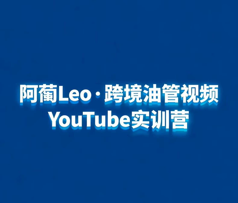 2025 阿蔺 Leo 油管 YouTube 实操课 3.0 54 节系统课程 海外视频创富指南跨境课程-外贸教程-精品网课-电商运营课库课堂