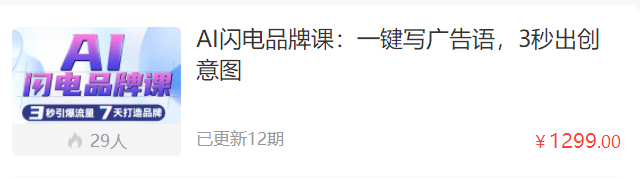 严奇说品牌AI闪电品牌课，一键写广告语，3秒出创意图跨境课程-外贸教程-精品网课-电商运营课库课堂