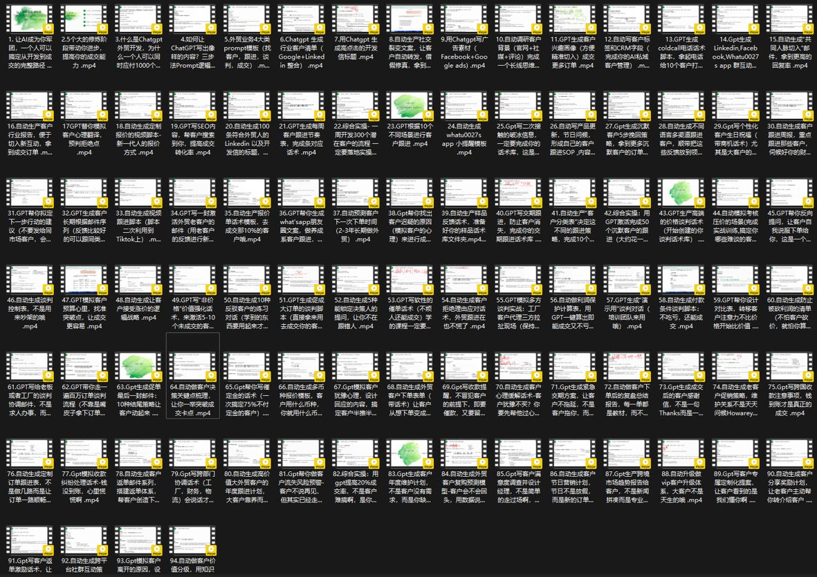2025 格格千岁外贸课程AI高阶客户开发94节完整实战教程学习资料-课库课堂