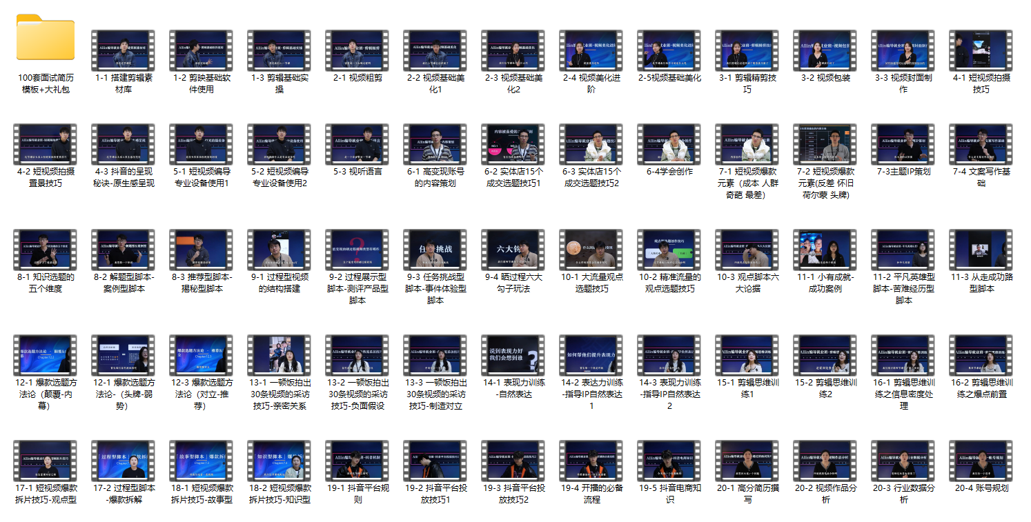 2025 薛辉团队线下编导班：三大体系成就百万大 V 短视频实战课程-课库课堂