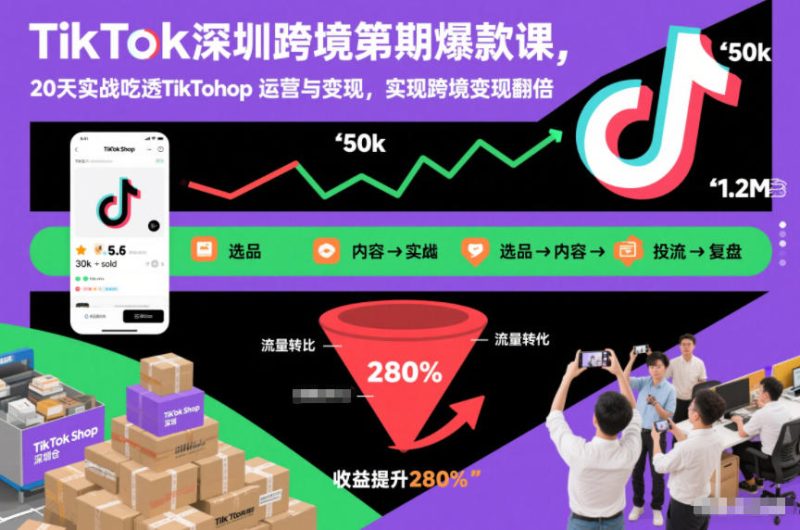 2025 高老师 TikTok 深圳跨境电商第 2 期：20 天体系化实战运营与变现课程跨境课程-外贸教程-精品网课-电商运营课库课堂