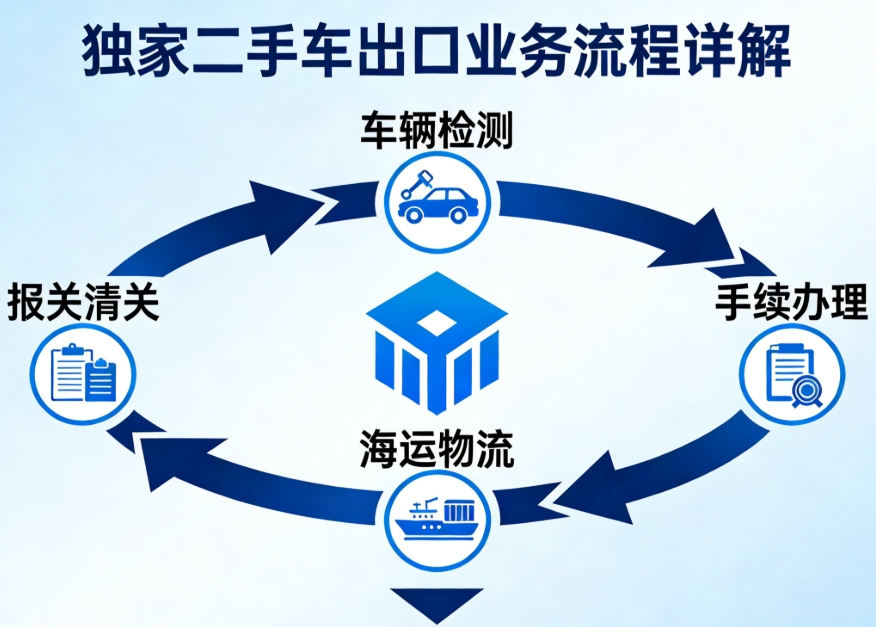 独家二手车出口业务流程详解跨境课程-外贸教程-精品网课-电商运营课库课堂