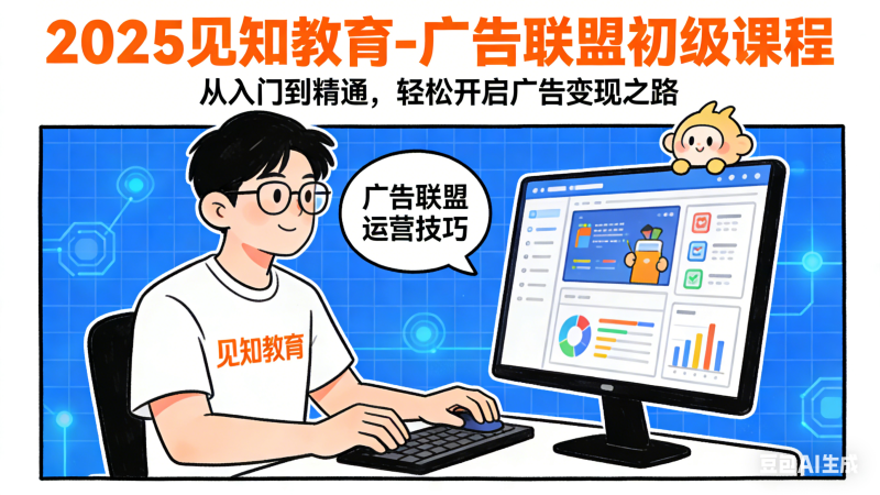 2025惰惰静水流深见知教育-广告联盟初级课程跨境课程-外贸教程-精品网课-电商运营课库课堂