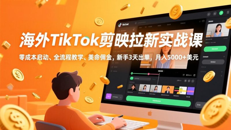 2026 飞哥 TikTok 剪映应用拉新实战课 海外短视频营销 APP 推广盈利攻略跨境课程-外贸教程-精品网课-电商运营课库课堂