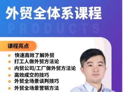 外贸全体系实战课 从入门到创业谈判获客全套教程跨境课程-外贸教程-精品网课-电商运营课库课堂