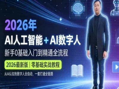AI 自媒体短视频创作全教程 DS 工具玩法剪辑带货短剧实战课程跨境课程-外贸教程-精品网课-电商运营课库课堂