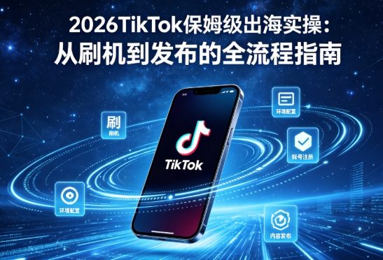2026TikTok 保姆级出海实操：从刷机到发布全流程新手教程跨境课程-外贸教程-精品网课-电商运营课库课堂