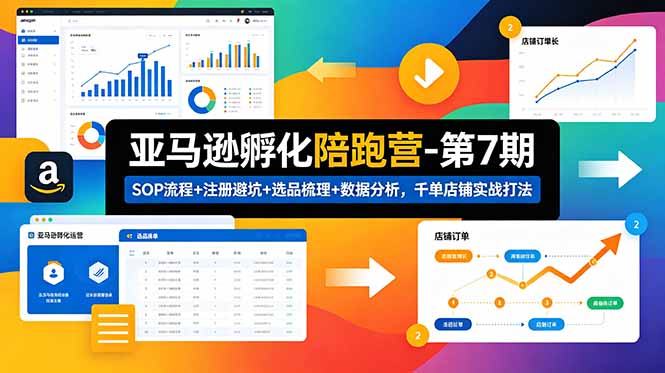 亚马逊第七期孵化陪跑营：0 基础新手全流程运营实战课跨境课程-外贸教程-精品网课-电商运营课库课堂