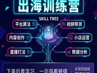 TikTok 零基础运营实战课：设备设置、剪辑带货、多玩法变现全教程跨境课程-外贸教程-精品网课-电商运营课库课堂