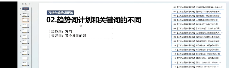 万相台趋势词矩阵实操运营教程 淘宝天猫投放选词优化全套课程-课库课堂 万相台趋势词矩阵实操运营教程 淘宝天猫投放选词优化全套课程-课库课堂