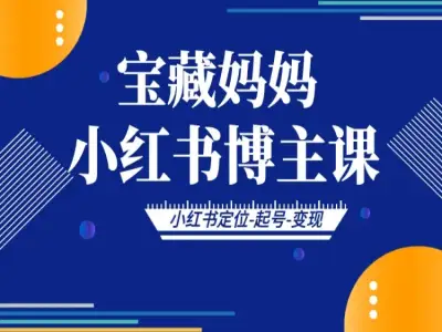 小红书 IP 高阶运营全套提升课-宝藏妈妈小红书博主课 - 课库课堂跨境课程-外贸教程-精品网课-电商运营课库课堂