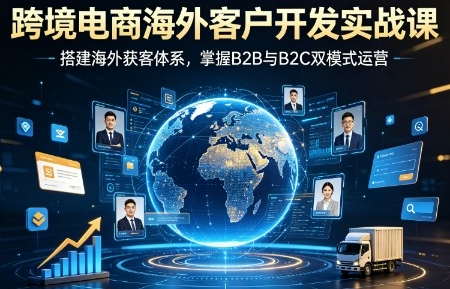 跨境电商海外客户开发实战课｜B2B/B2C 跨境运营全链路课程 - 课库课堂跨境课程-外贸教程-精品网课-电商运营课库课堂