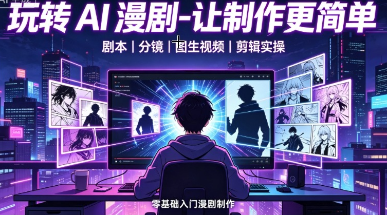 玩转 AI 漫剧–让制作更简单|AI 漫剧剧本分镜图生视频剪辑全套实操教程 - 课库课堂跨境课程-外贸教程-精品网课-电商运营课库课堂