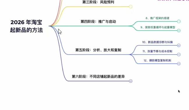 2026 淘宝新品打爆实战教程 新店老店工厂商家新品起量运营课-课库课堂