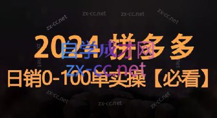 恒哥·2024拼多多日销0-100单实操跨境课程-外贸教程-精品网课-电商运营课库课堂