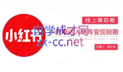 钟小铃·小红书达人陪跑计划第四期跨境课程-外贸教程-精品网课-电商运营课库课堂