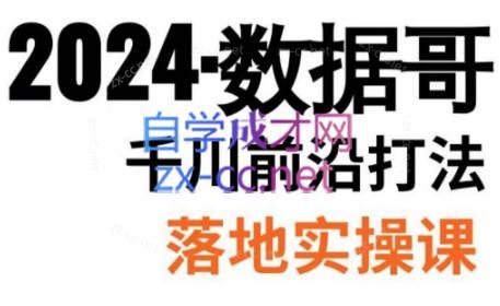 数据哥·2024年千川前沿打法落地实操课跨境课程-外贸教程-精品网课-电商运营课库课堂
