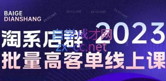 白戈电商·23年淘系批量高客单+24年全域电商矩阵跨境课程-外贸教程-精品网课-电商运营课库课堂