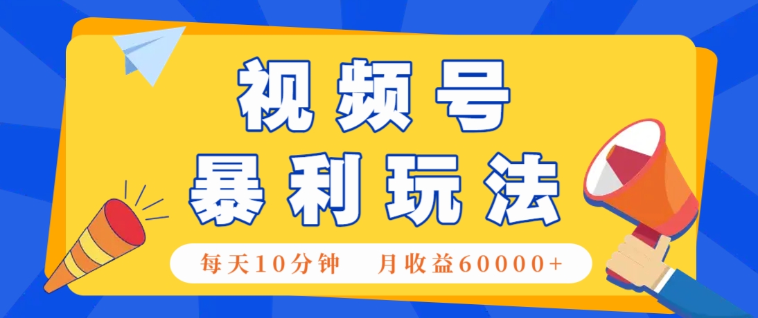 视频号AI赚钱法，每天只需10分钟，月入6万+！(超详细拆解)跨境课程-外贸教程-精品网课-电商运营课库课堂