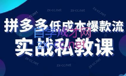 卡卡老师·拼多多低成本爆款流实战私教课跨境课程-外贸教程-精品网课-电商运营课库课堂