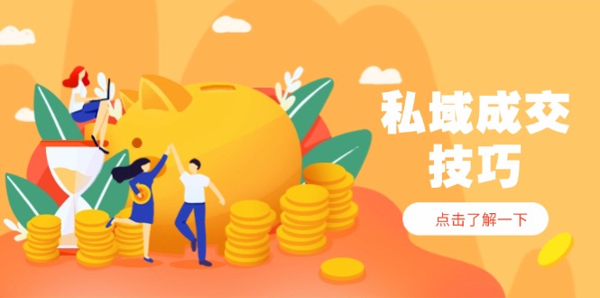 私域成交技巧，帮你从入门到精通，破解四大痛点，快速变现，轻松收钱跨境课程-外贸教程-精品网课-电商运营课库课堂